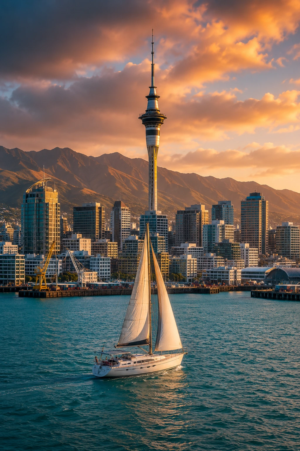 Auckland Sky Tower skyline representing New Zealand