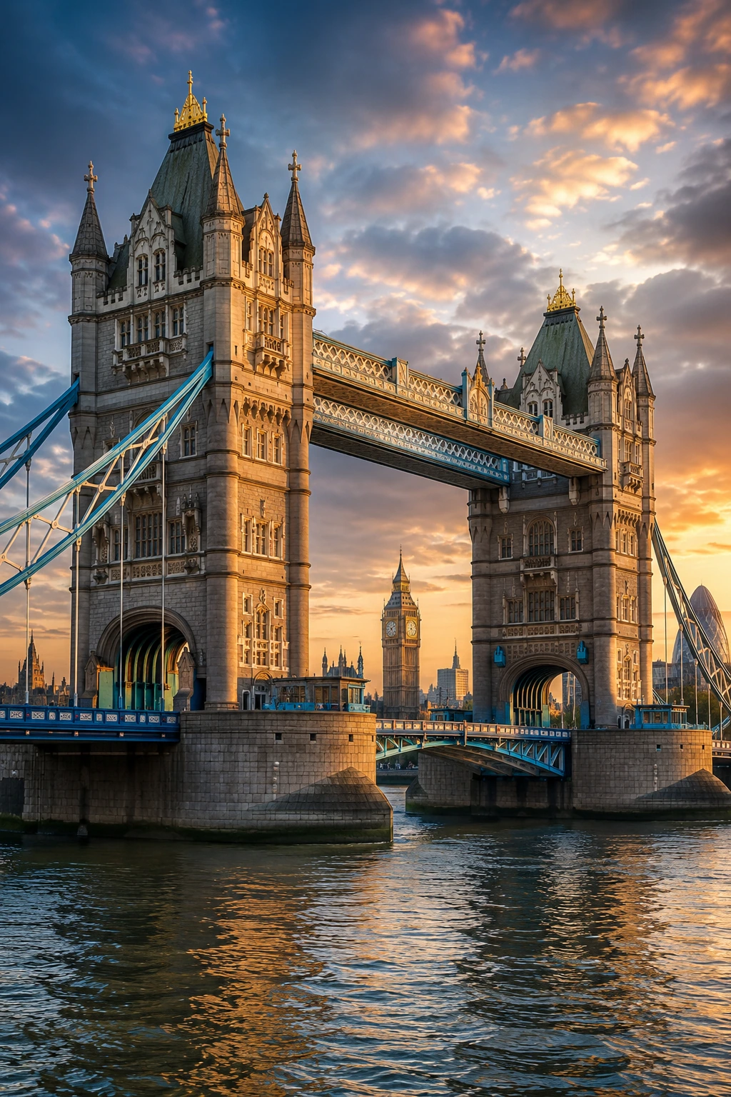 Tower Bridge and Big Ben representing the UK